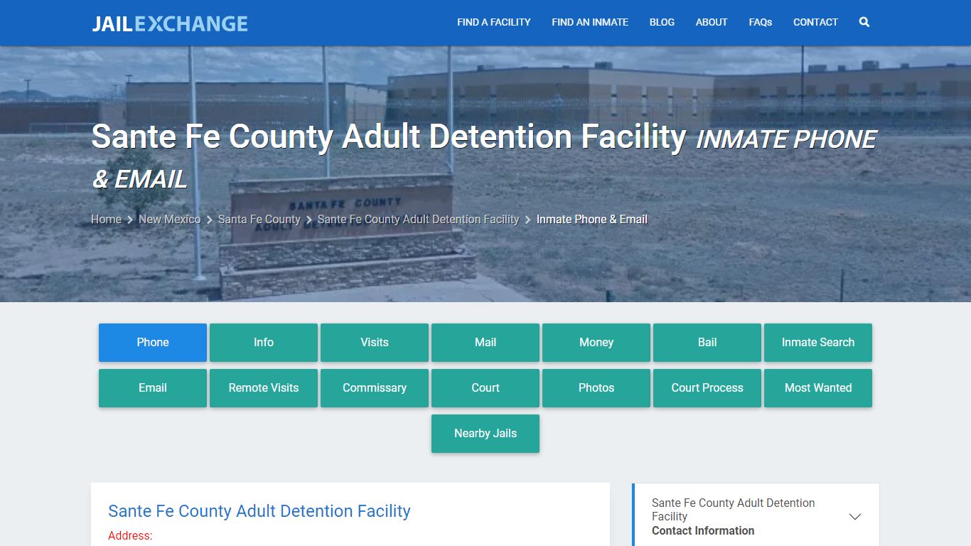 Inmate Phone - Sante Fe County Adult Detention Facility, NM - Jail Exchange